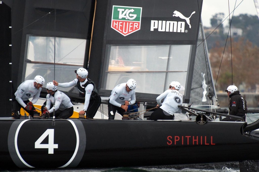 Oracle Racing Spithill close up - America’s Cup World Series - San Diego 2011 © Bo Struye - copyright http://www.acsandiegophotoblog.com